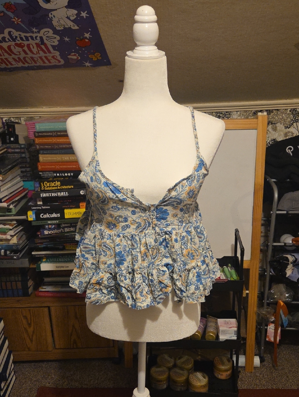 Vintage Y2K Ruffled Tank Top